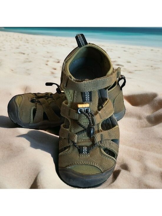Keen Other - KEEN Seacamp II CNX Kids Green Closed Toe Washable Sandals Shoes Size 13